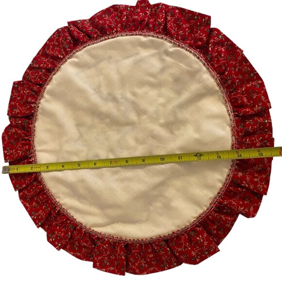 Valerie Folk Art Antique Applique Christmas Table Topper Teddy Bear Sheep Quilt - Picture 4 of 7